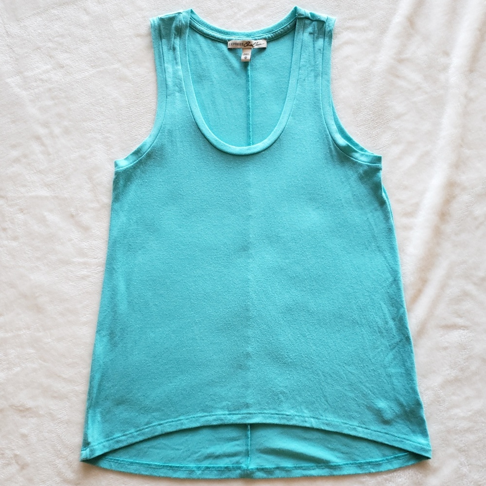 Express Soft Aqua Blue Muscle Tee B19